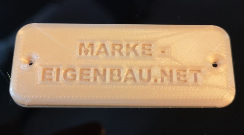 Logo – Applikation „Marke Eigenbau“ – 3D Druck